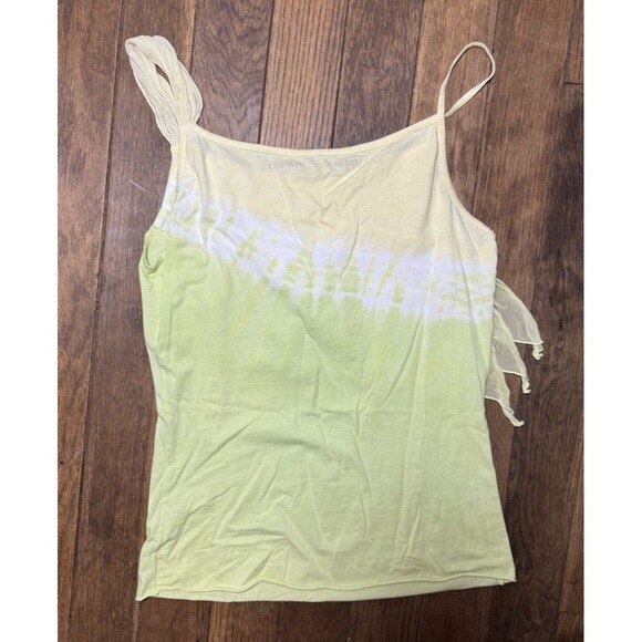 Y2K Vintage Language Los Angeles Ombre Pastel Ruffle Tank Top Silk Blend Large - Picture 6 of 7